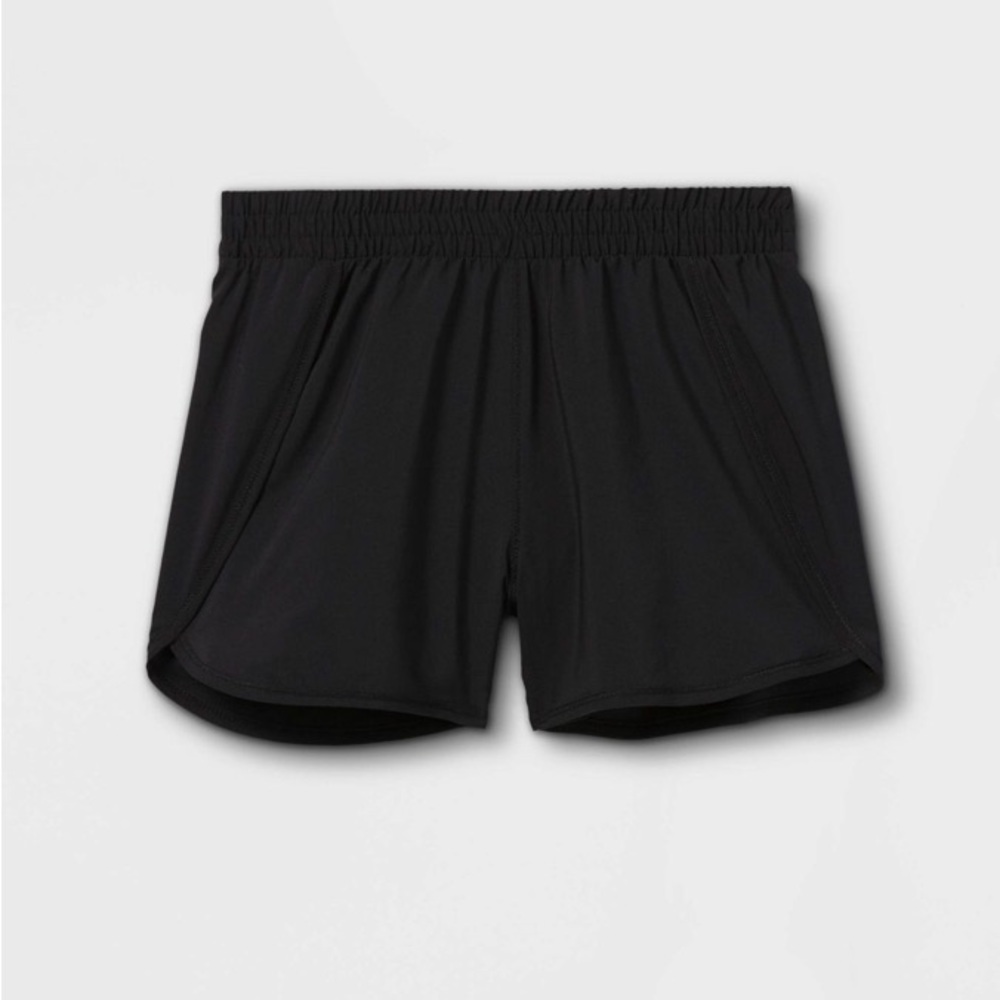 Girls Black Athletic Shorts